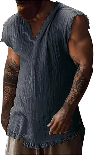 Men Workout Tank Tops Retro V-Neck Gym Fitness Bodybuilding Stringer Muscle Cut Off Sleeveless Workout T Shirts Vests