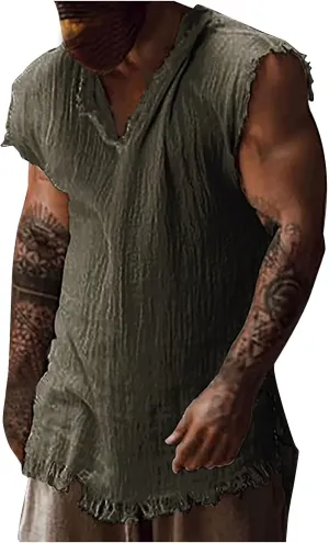 Men Workout Tank Tops Retro V-Neck Gym Fitness Bodybuilding Stringer Muscle Cut Off Sleeveless Workout T Shirts Vests