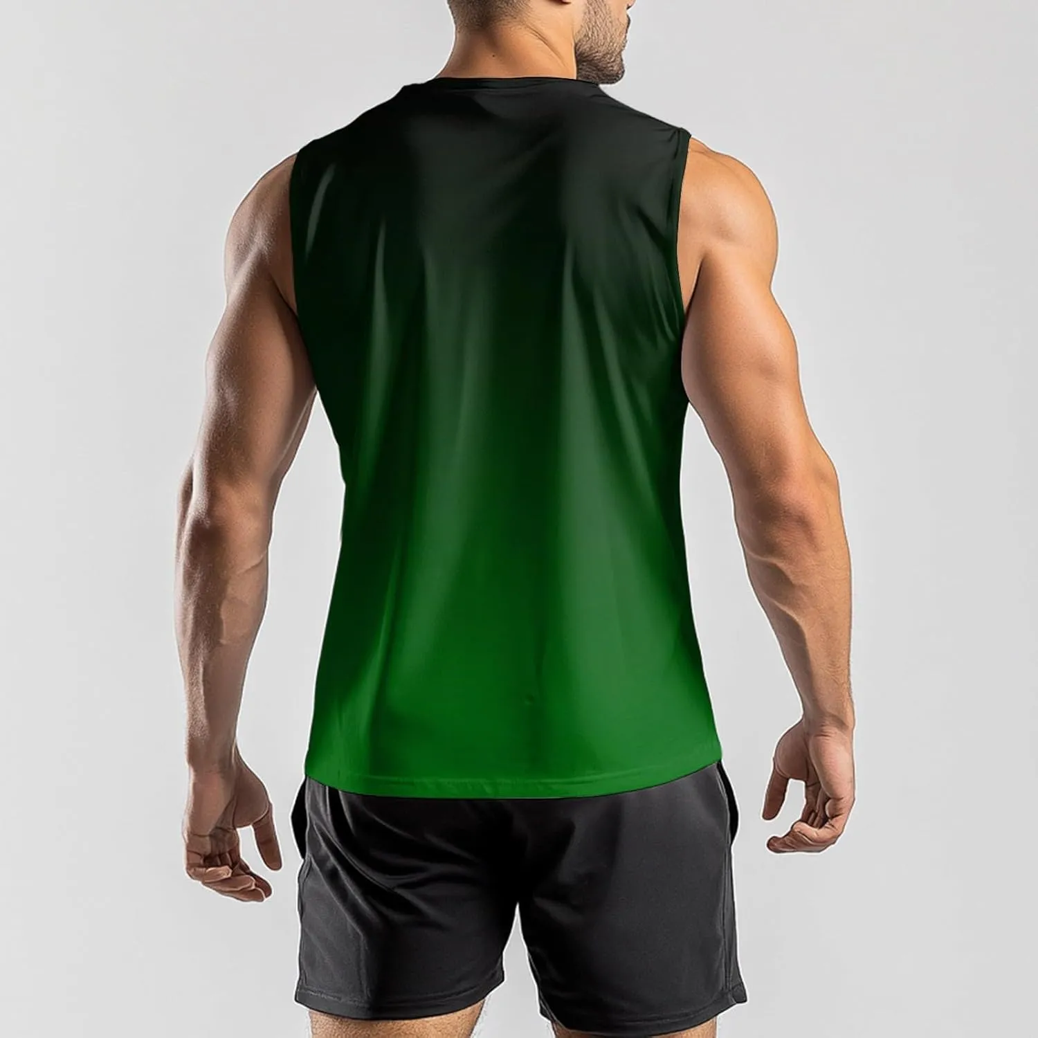 Mens Beach Tank Tops Summer Swim Graphic Sleeveless Shirts for Men Big and Tall Muscle Running Workout Gym