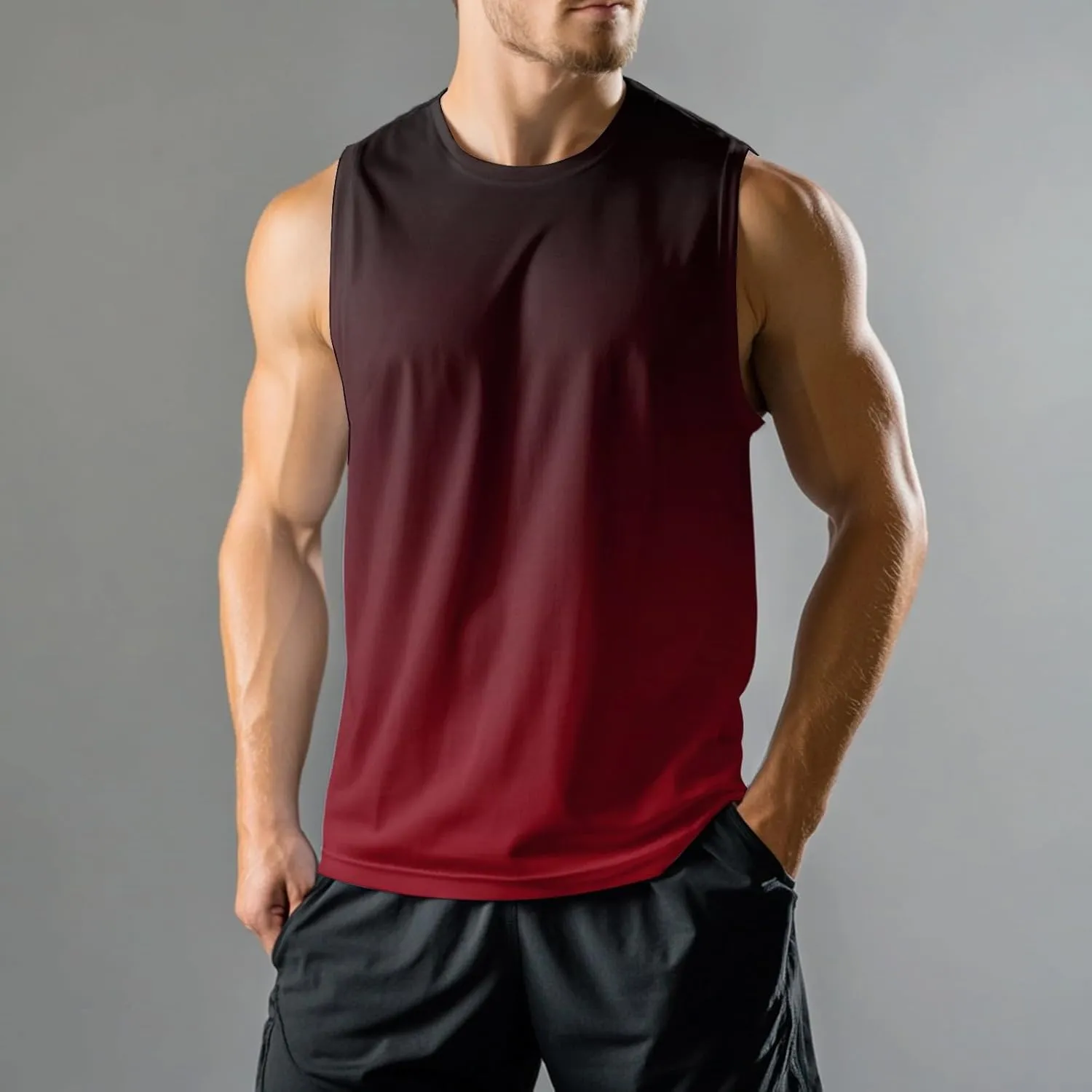 Mens Beach Tank Tops Summer Swim Graphic Sleeveless Shirts for Men Big and Tall Muscle Running Workout Gym