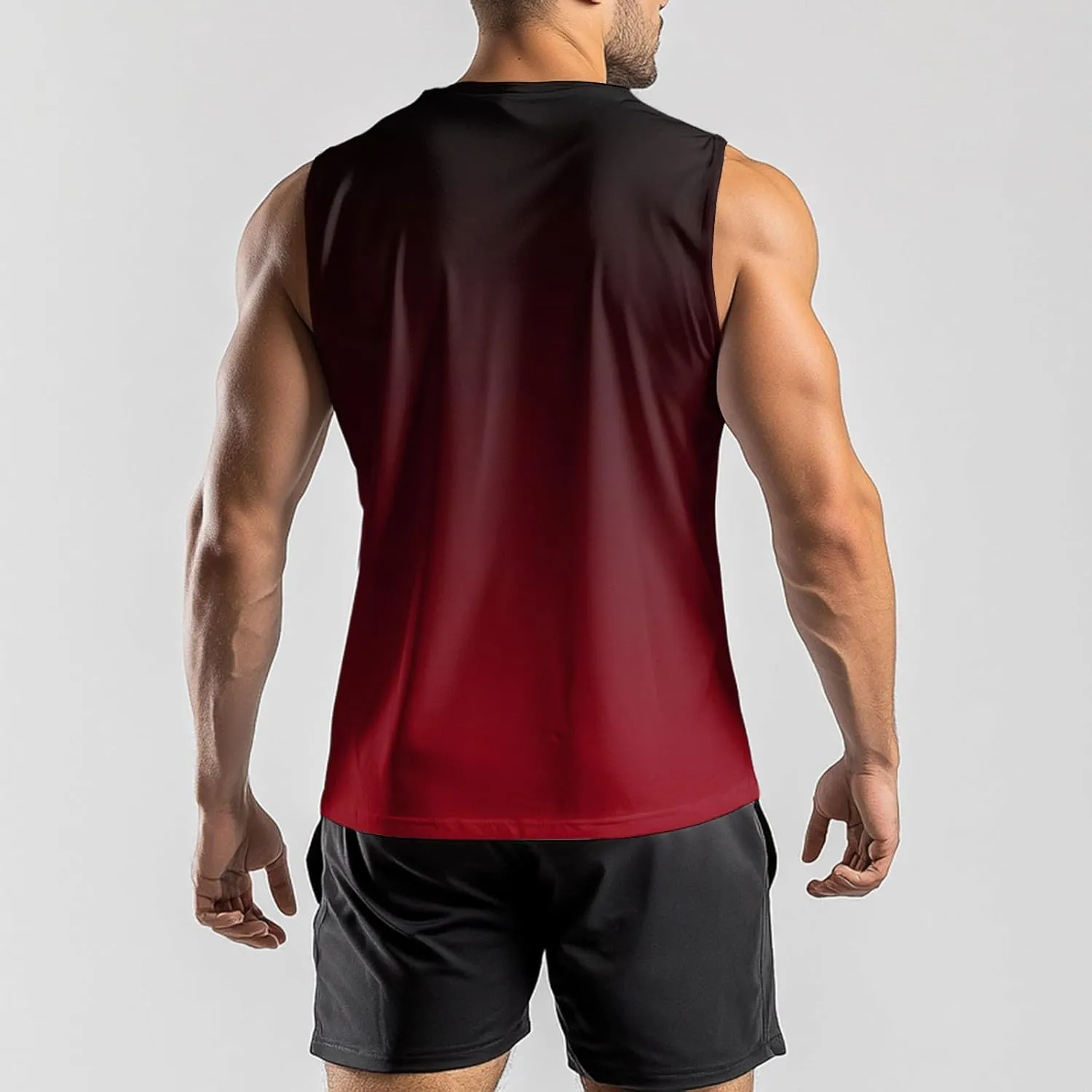 Mens Beach Tank Tops Summer Swim Graphic Sleeveless Shirts for Men Big and Tall Muscle Running Workout Gym