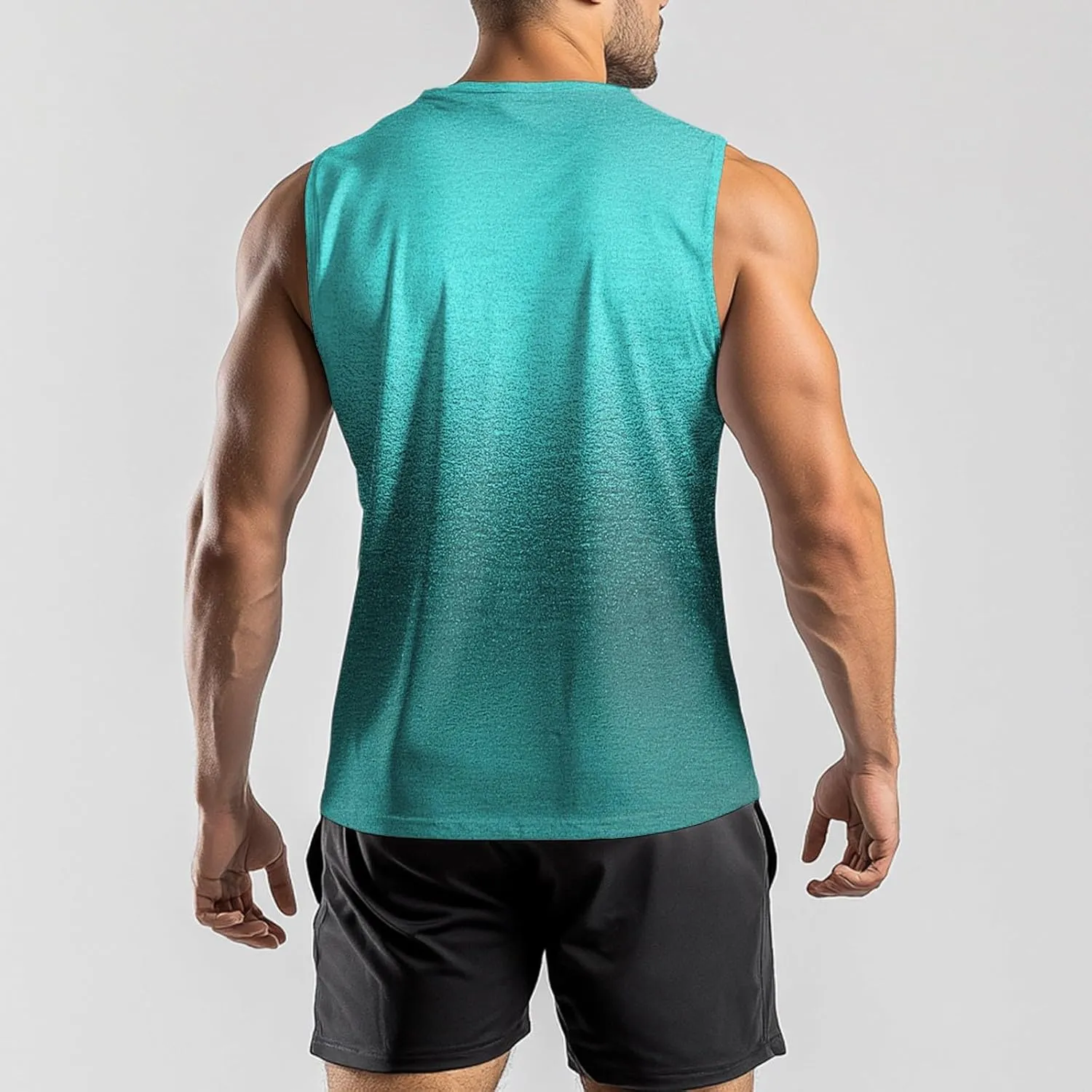 Mens Beach Tank Tops Summer Swim Graphic Sleeveless Shirts for Men Big and Tall Muscle Running Workout Gym
