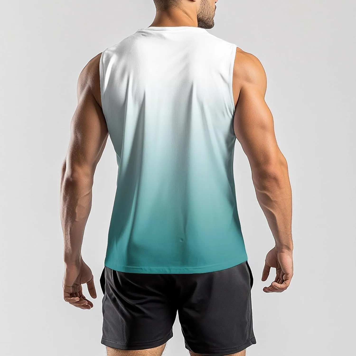 Mens Beach Tank Tops Summer Swim Graphic Sleeveless Shirts for Men Big and Tall Muscle Running Workout Gym