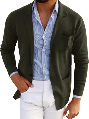 Men's Blazer Suit Jacket Casual Linen Sport Coat Lightweight Notched Lapel Sport Coat Trendy Cocktail Tuxedo Jackets