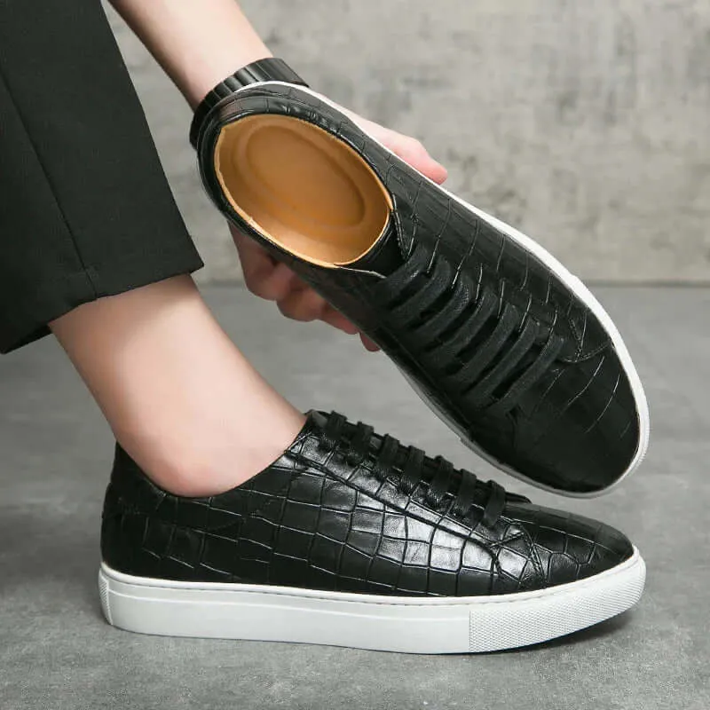 Men's British Style Lace-Up Boots: Casual PU Leather Boots