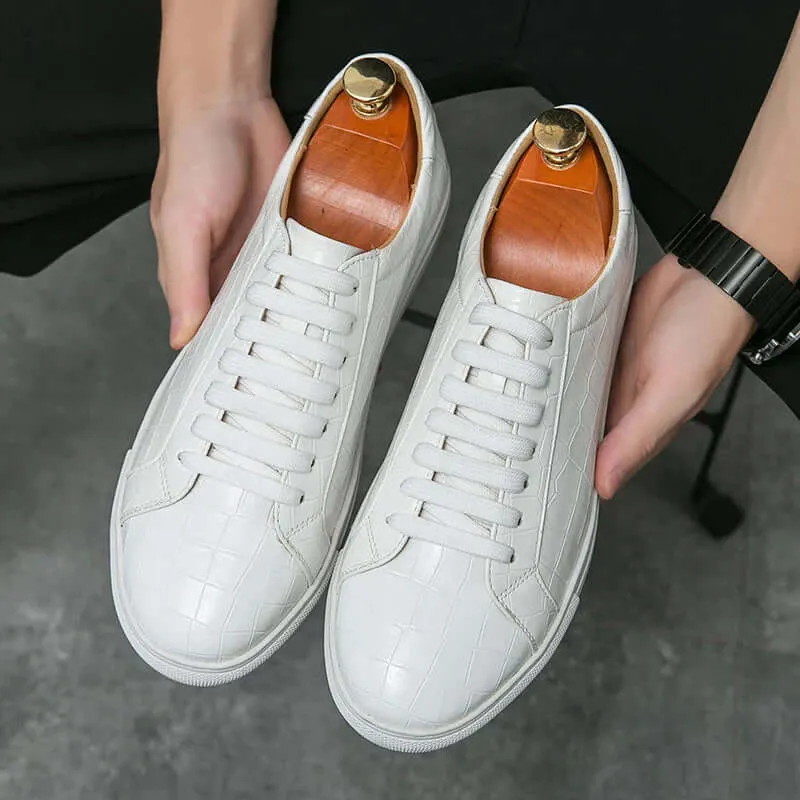 Men's British Style Lace-Up Boots: Casual PU Leather Boots