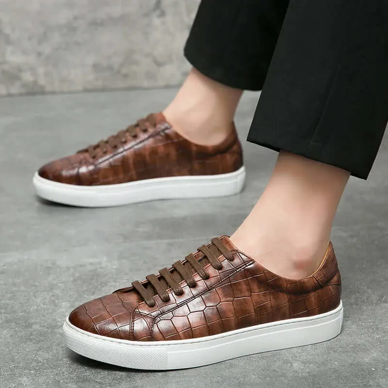Men's British Style Lace-Up Boots: Casual PU Leather Boots