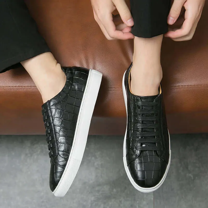 Men's British Style Lace-Up Boots: Casual PU Leather Boots