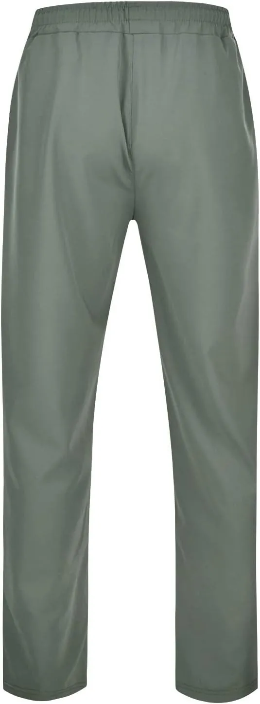 Men's Casual Slim Fit Pants, Stretch Golf Pants, Breathable Fabric, Elastic Waistband, Workout Training Tapered Trousers