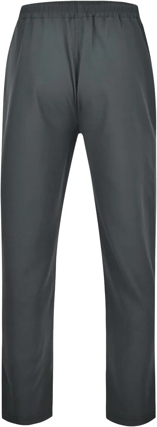 Men's Casual Slim Fit Pants, Stretch Golf Pants, Breathable Fabric, Elastic Waistband, Workout Training Tapered Trousers