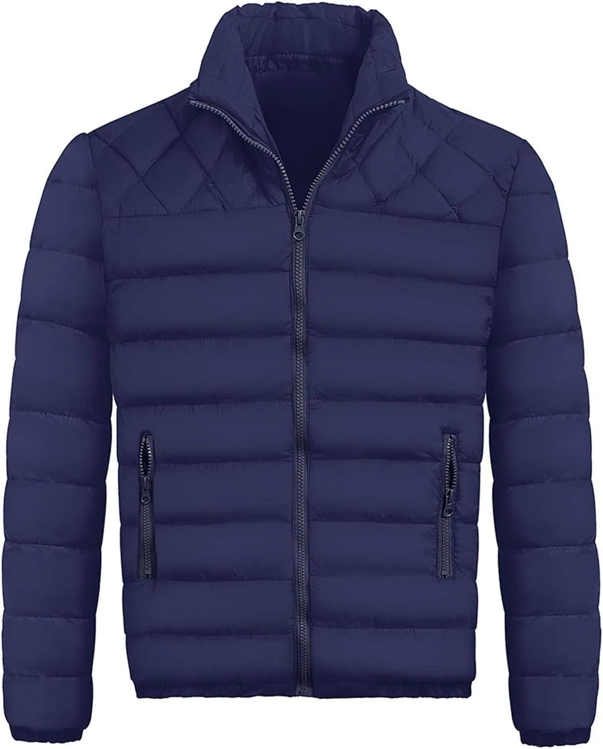 Men's Down Winter Coat Jacket Casual Windproof Zip Up Windbreaker Jackets Warm Padded Coats Big and Jackets, M-2XL