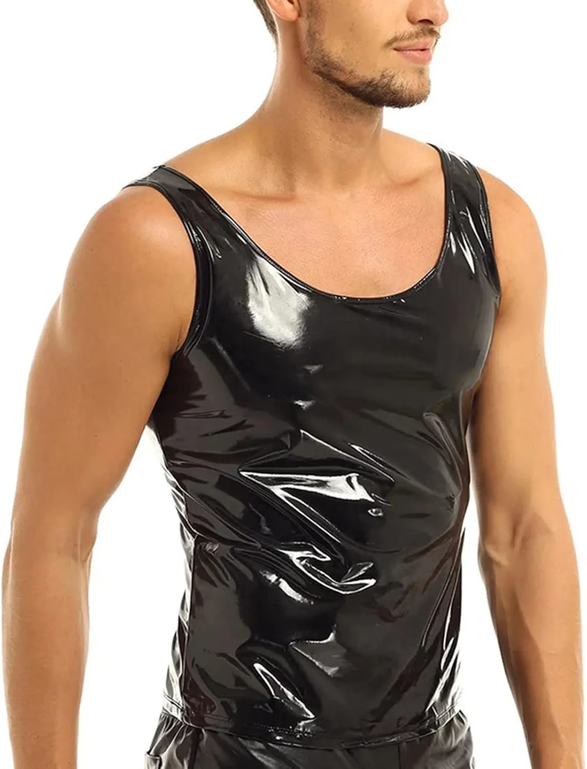 Men's Exotic Leather Coat Fashionable Sexy Vest Top for Casual Wear Stylish Outerwear