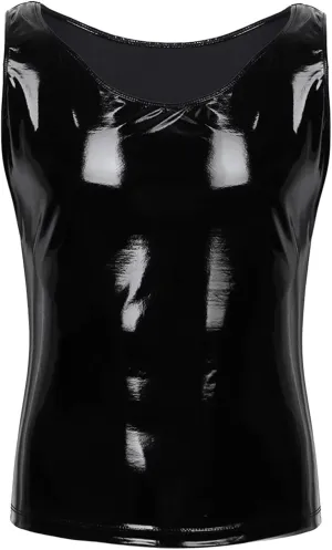 Men's Exotic Leather Coat Fashionable Sexy Vest Top for Casual Wear Stylish Outerwear