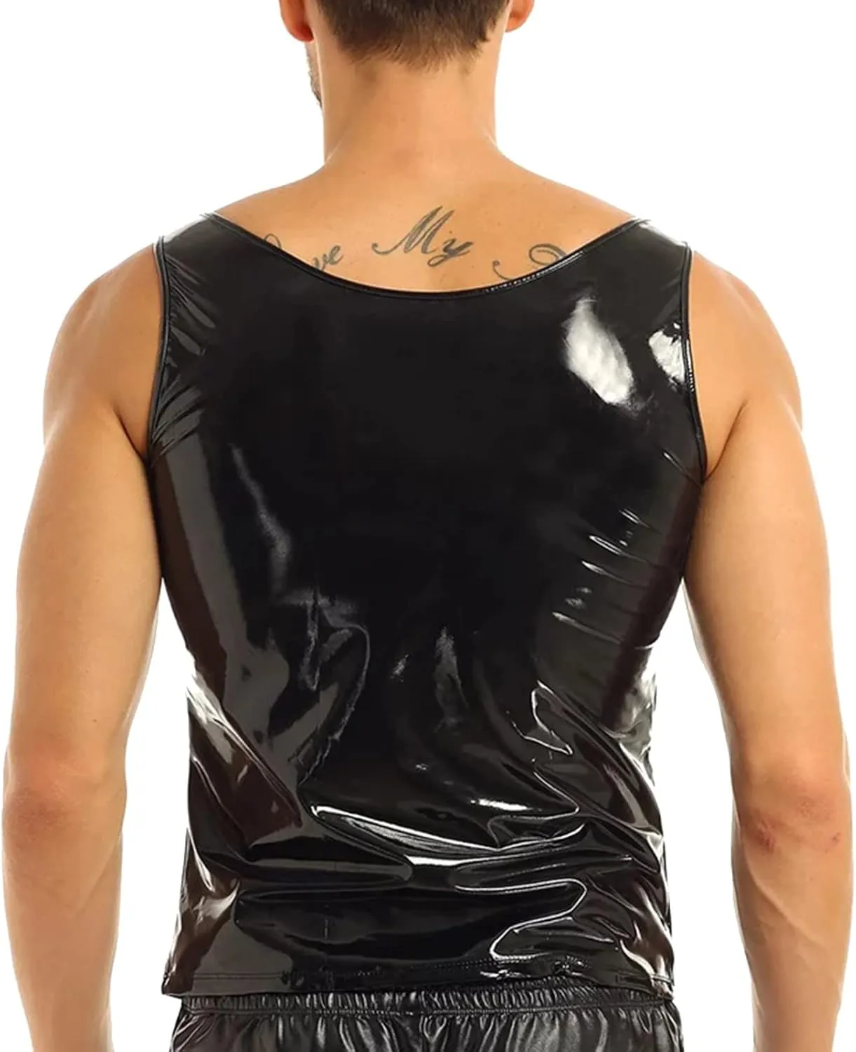 Men's Exotic Leather Coat Fashionable Sexy Vest Top for Casual Wear Stylish Outerwear