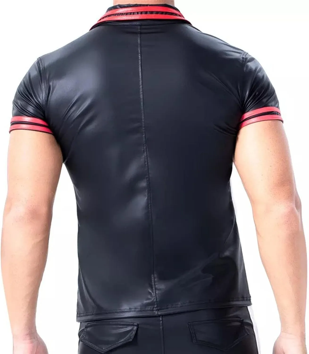 Mens Fashion Leather Coat Exotic Apparel Stylish Outerwear for Men Quality Sexy Jacket Trendy Menswear