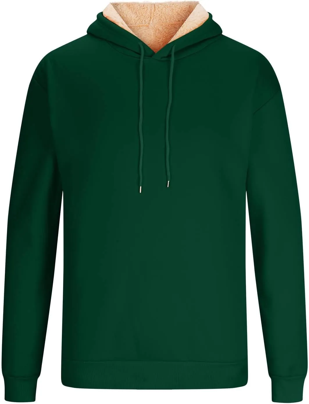 Men's Fleece Lined Hoodies Pullover Winter Warm Fuzzy Sherpa Heavyweight Hoodie Thick Thermal Hooded Sweatshirts