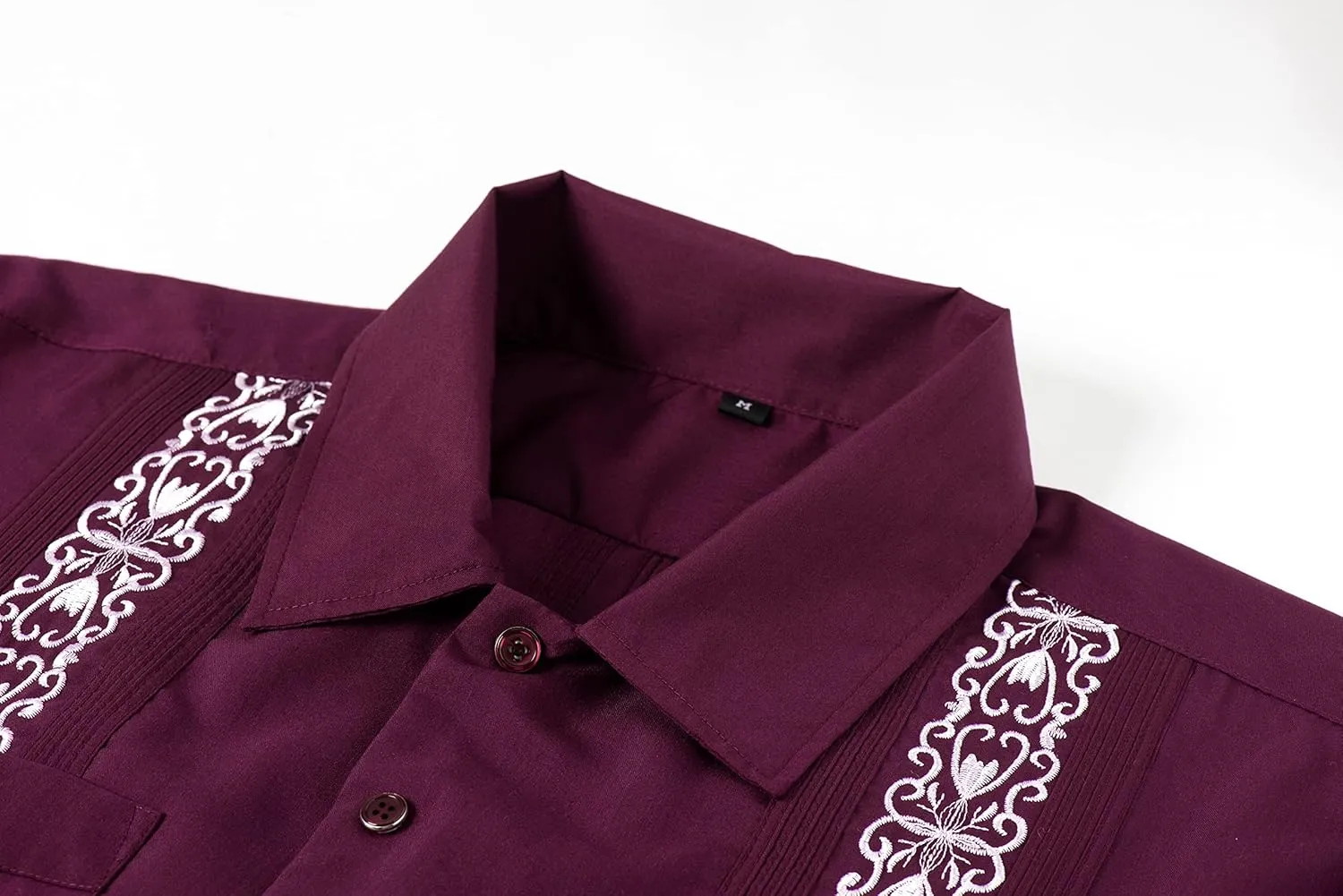 Men's Guayabera Shirts Short Sleeve Casual Snap Shirts