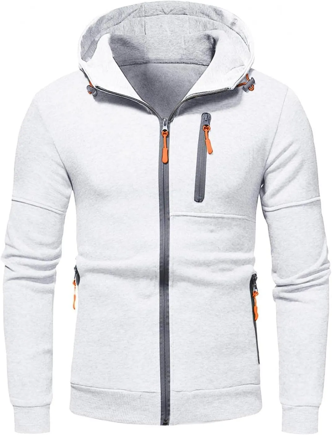 Mens Hoodies,Mens Men's Autumn Slim Casual Plaid Hooded Top Blouse Fashion Sweatshirts Hoodies for Men Fashion Hoodies
