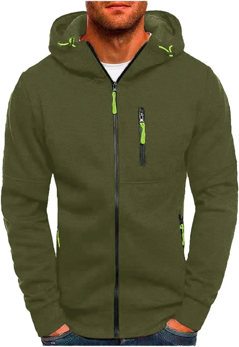 Mens Hoodies,Mens Men's Autumn Slim Casual Plaid Hooded Top Blouse Fashion Sweatshirts Hoodies for Men Fashion Hoodies