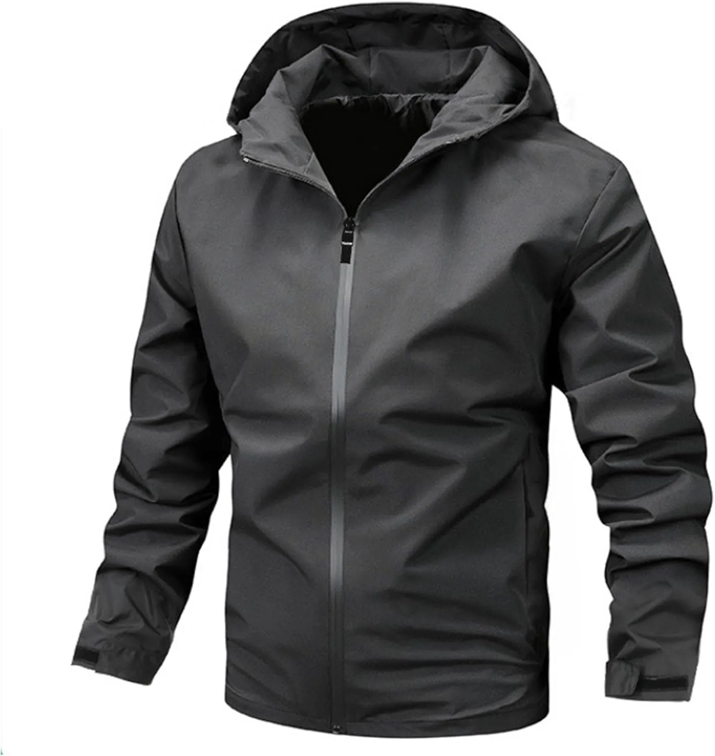 Men's Lightweight Jacket Hooded Hiking Coats Outdoor Windbreaker