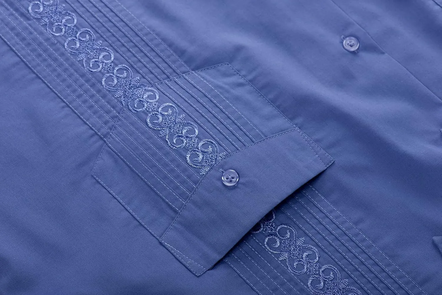 Men's Long Sleeve Guayabera Shirts Cuban Shirts