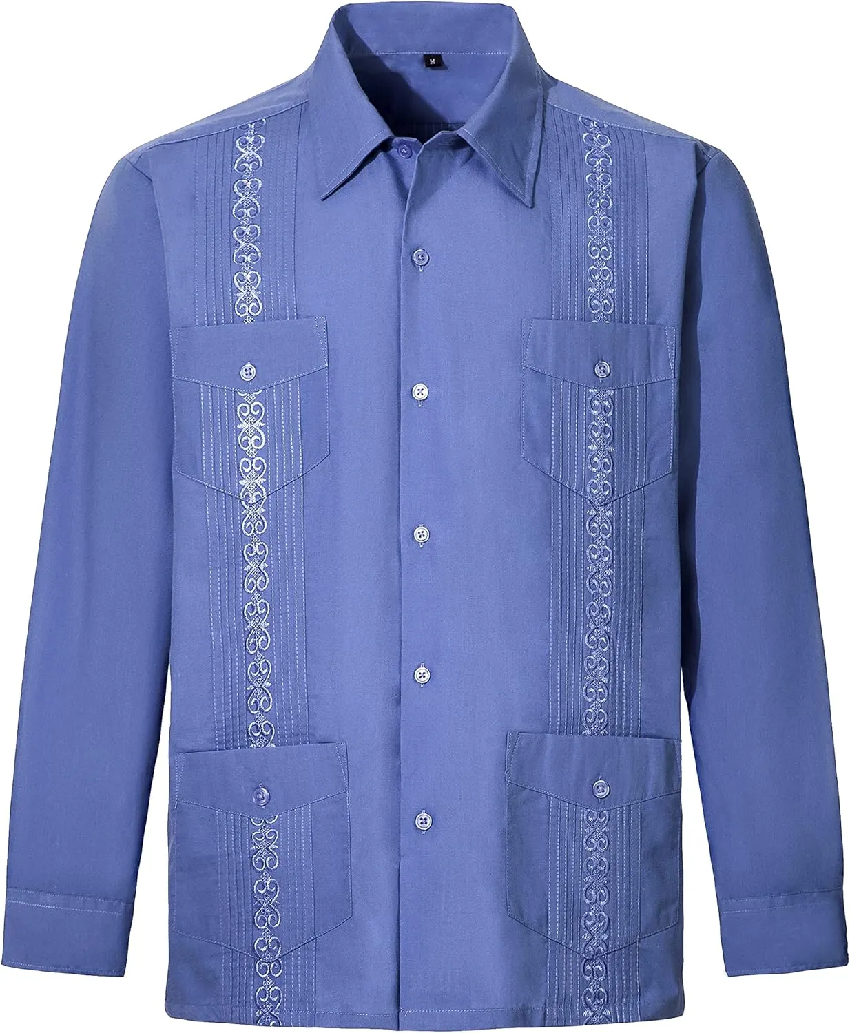 Men's Long Sleeve Guayabera Shirts Cuban Shirts