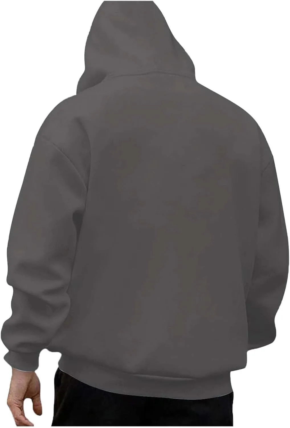 Mens Oversized Hoodie Casual Pullover Long Sleeve Hooded Sweatshirts Trendy Loose Fit Letter Print Hoodies for Men
