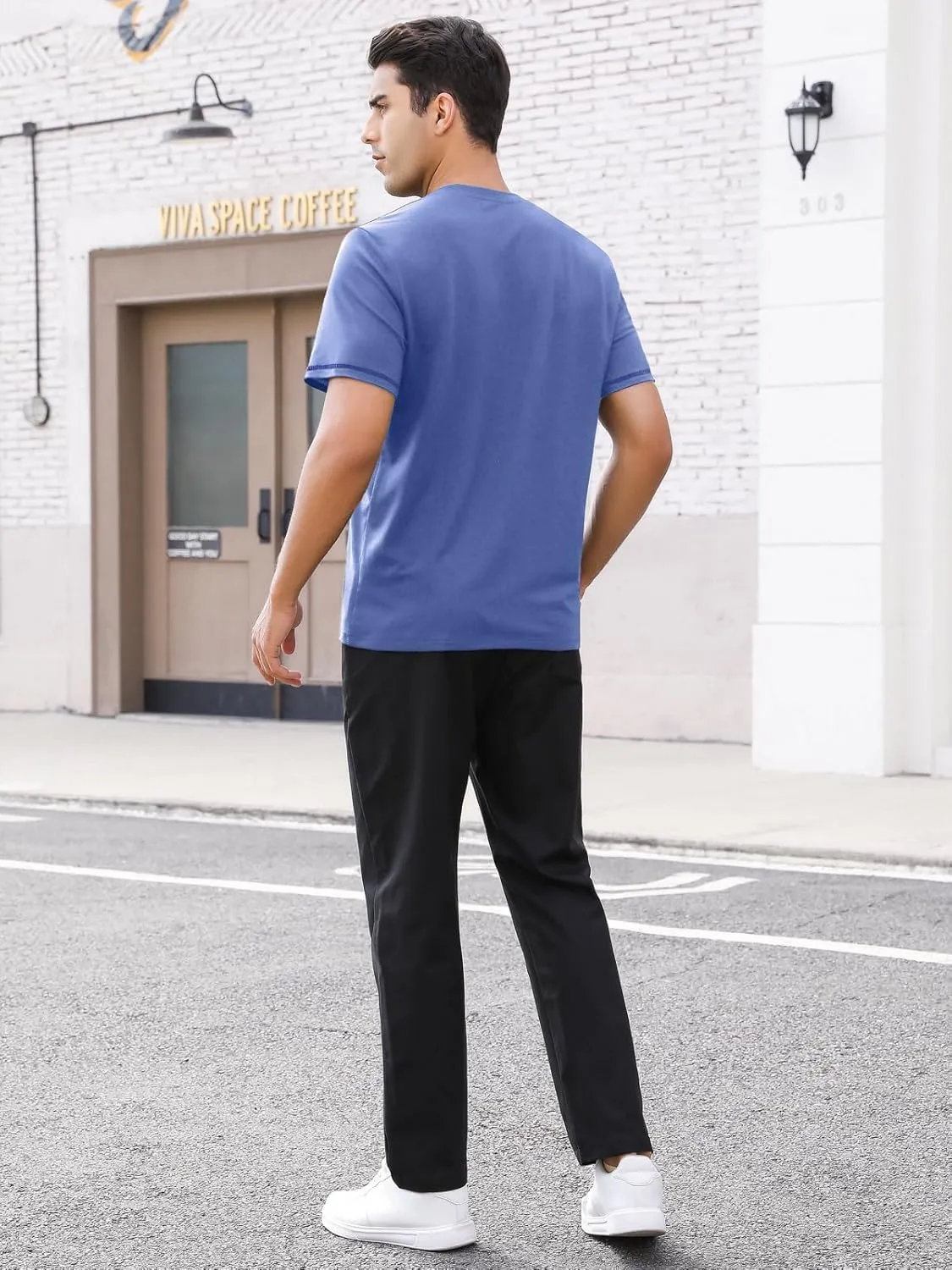 Mens Plain Henley Shirts Short Sleeve Casual Button T Shirts Basic Tee Shirts Summer T-Shirts