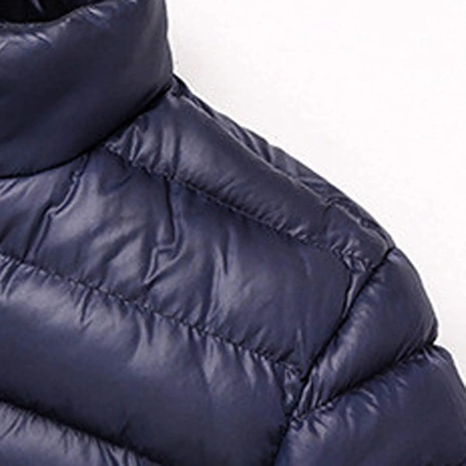Mens Quilted Puffer Down Jackets Winter Packable Jacket Cotton Padded Full Zip Thick Coats Casual Warm Tops