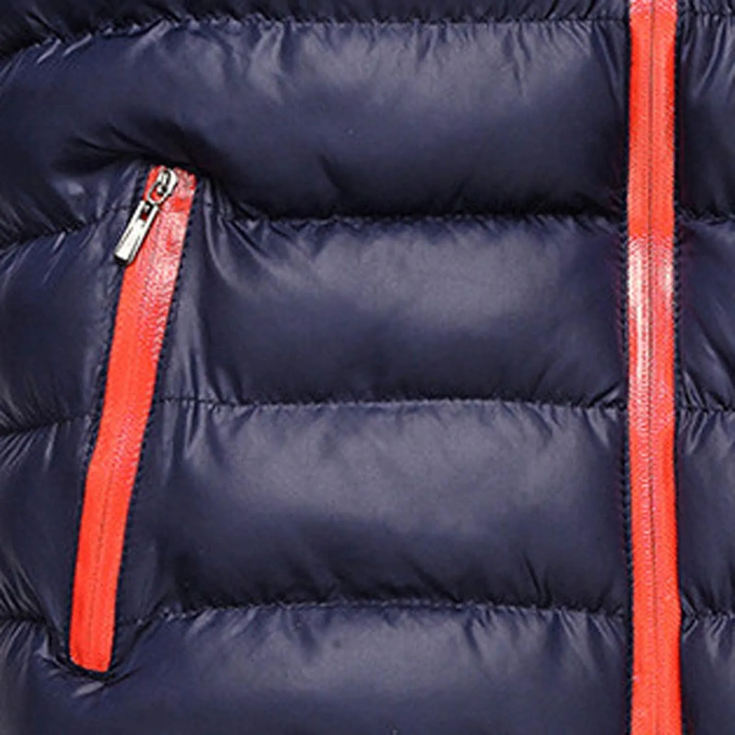 Mens Quilted Puffer Down Jackets Winter Packable Jacket Cotton Padded Full Zip Thick Coats Casual Warm Tops