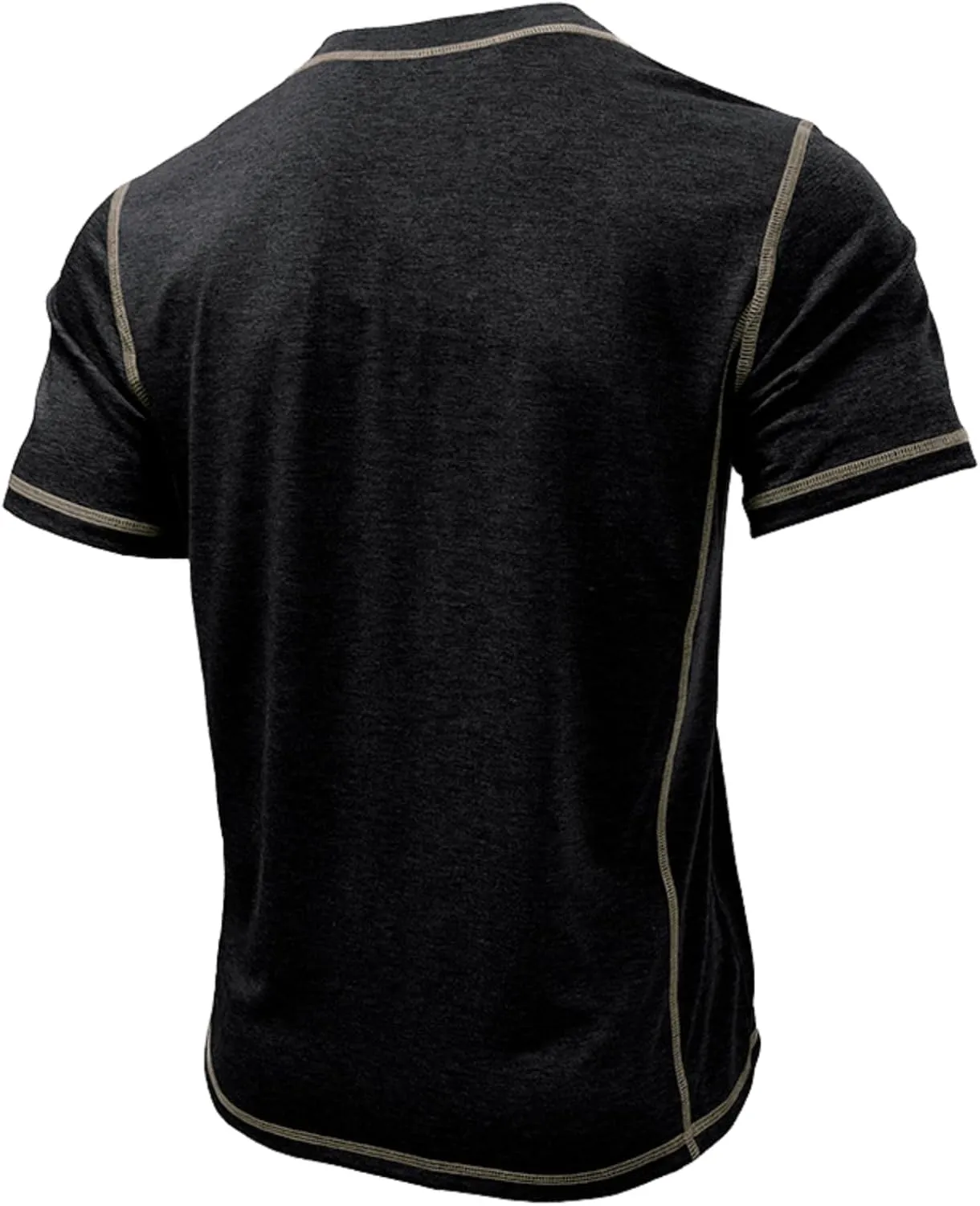 Mens Short Sleeve Shirts Casual Cotton Basic Henley Shirts Summer Lightweight T-Shirts