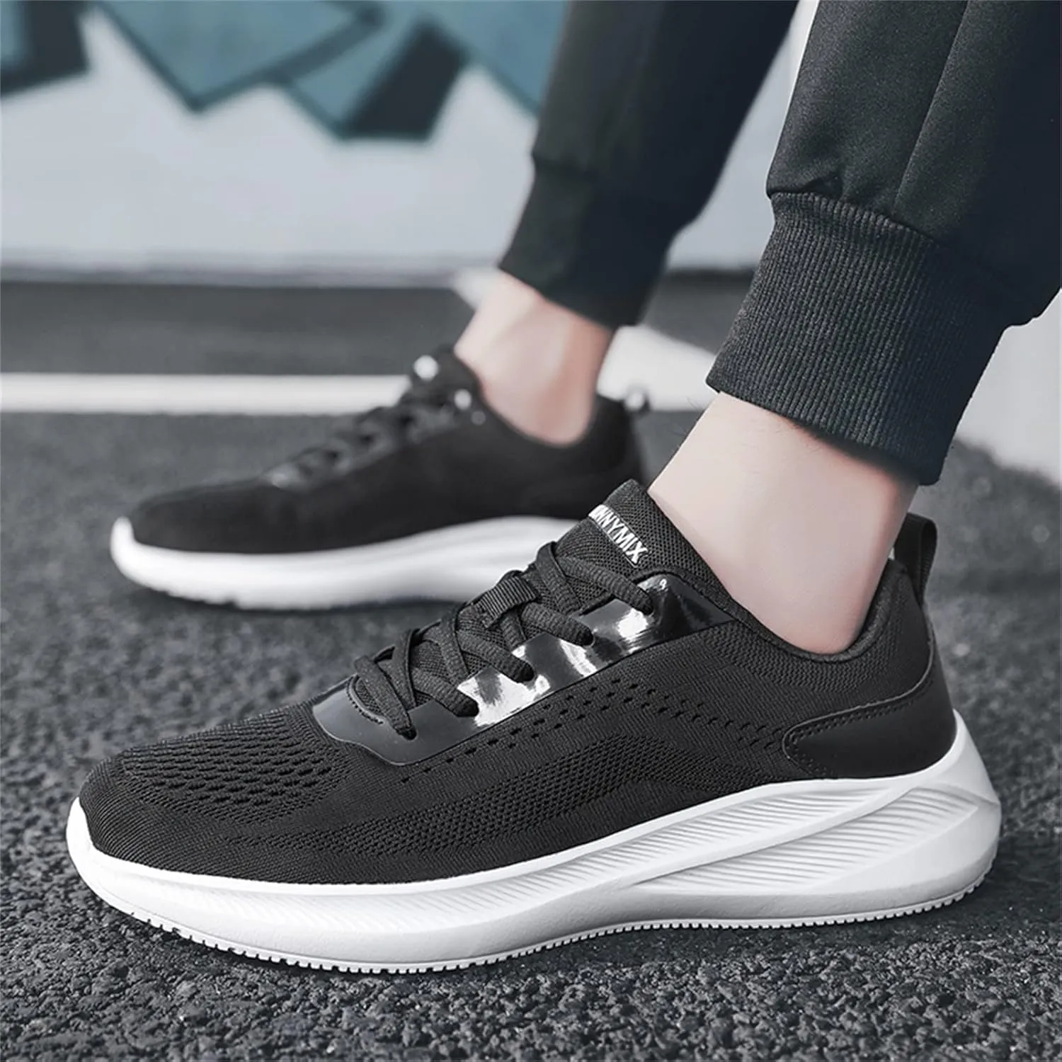 Men's Sneakers Blue Tennis Shoes for Men Mens Comfortable Casual Walking Tennis Shoes Weight Lifting Comfortable Light Weight Slip on Sports for Men Sneakers