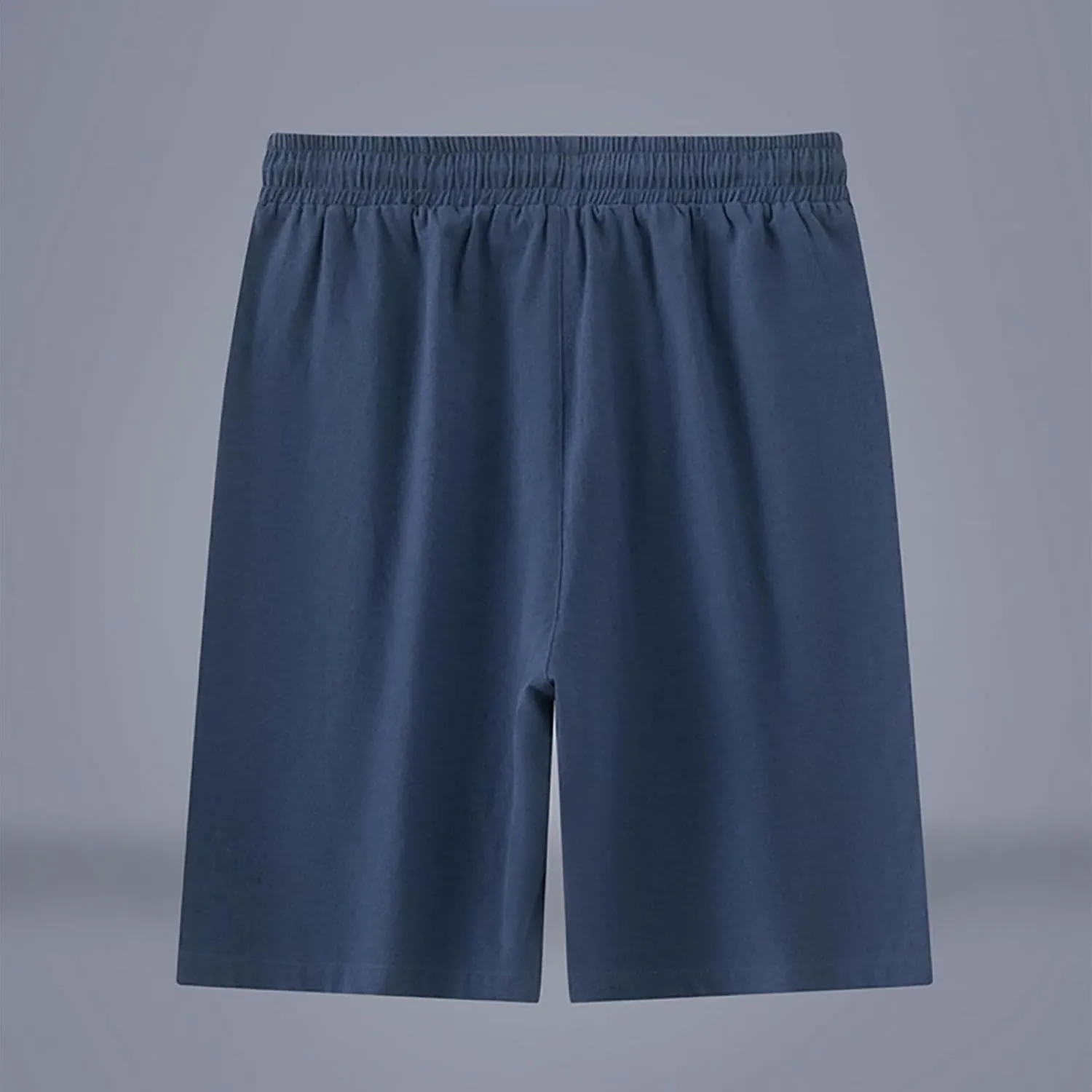 Mens Solid Shorts Basic Elastic Waist Drawstring Chino Shorts for Home or Outdoor Casual Use(Available in Plus Size)