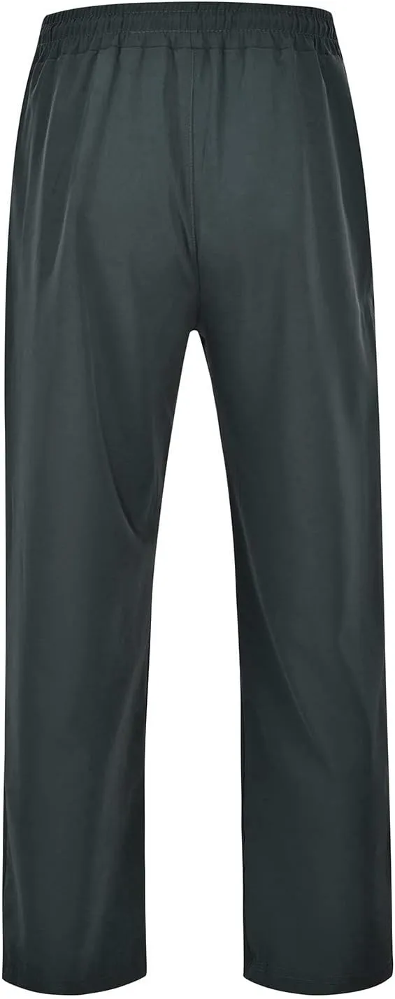 Mens Sweatpants with Pockets Open Bottom Athletic Pants Casual Relaxed Fit Straight Elastic Waist Joggers Outdoor Trousers