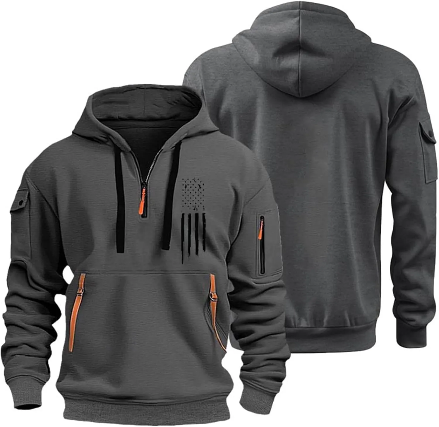 Mens Sweatshirts 1/4 Zip Stylish Lightweight Soft Drawstring Hoodies for Men Comfort Casual Hoodie with Pockets