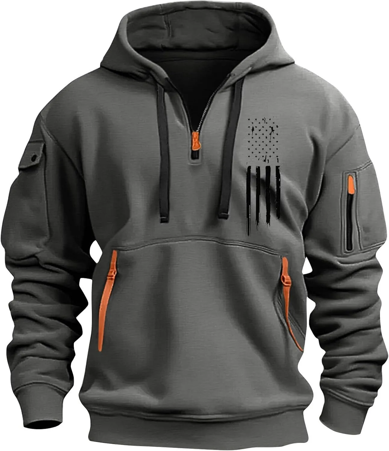 Mens Sweatshirts 1/4 Zip Stylish Lightweight Soft Drawstring Hoodies for Men Comfort Casual Hoodie with Pockets