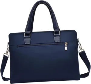 Mikikit Business Bag for Men Waterproof Oxford Laptop Bag Portfolio for Man Handheld