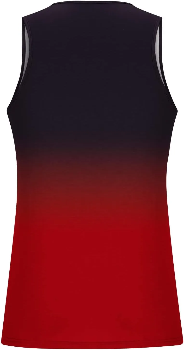 Muscularfit Beach Tank Tops for Men Summer Fashion Sleeveless Gradient Color Muscle Basic T Shirts Casual Loose Pullover Tops