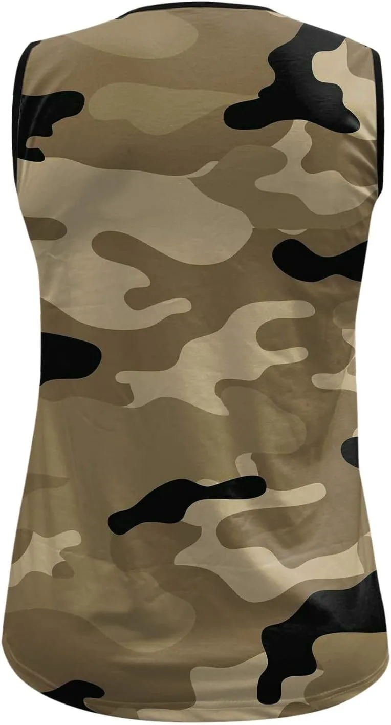 Muscularfit Mens Workout Tank Tops Summer Big and Tall Sleeveless Camo Tank Shirts Casual Pullover Muscle Camouflage T Shirts