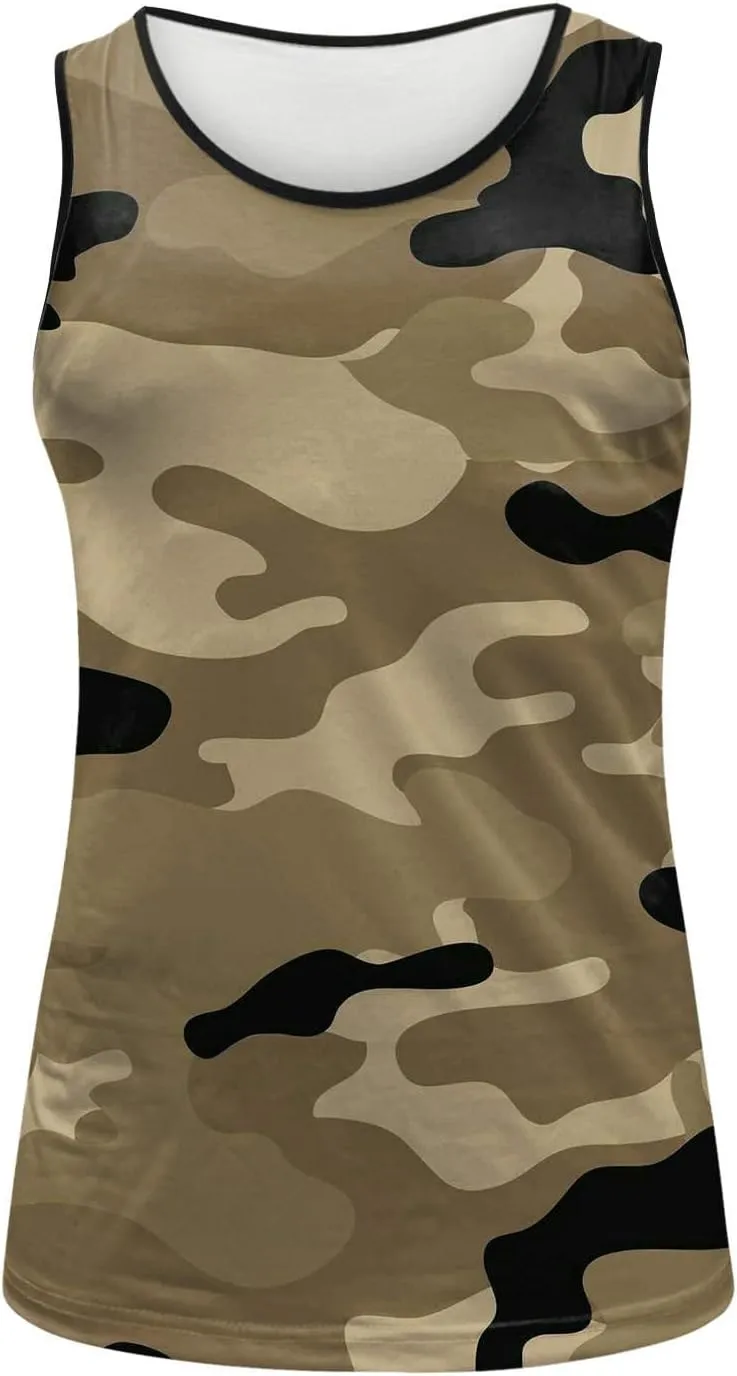 Muscularfit Mens Workout Tank Tops Summer Big and Tall Sleeveless Camo Tank Shirts Casual Pullover Muscle Camouflage T Shirts