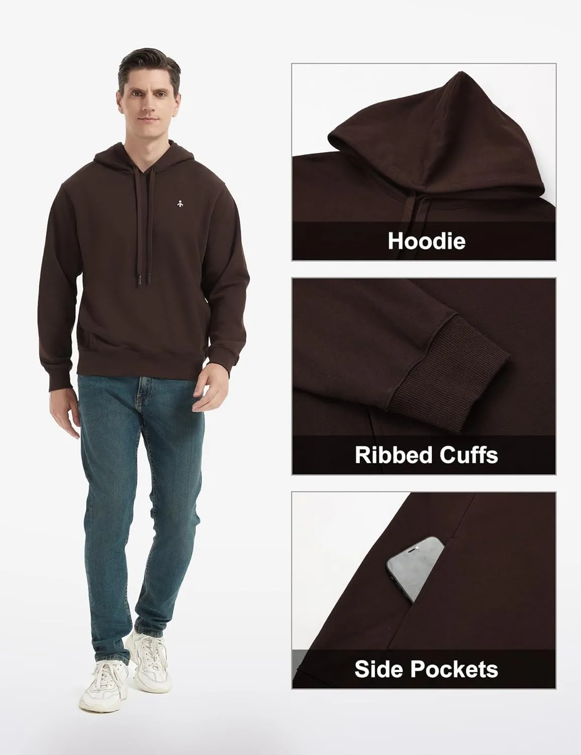 Orolay Men's Long Sleeve Pullover Hoodies Casual Heavyweight Athletic Sweatshirts Workout Fashion Outfits