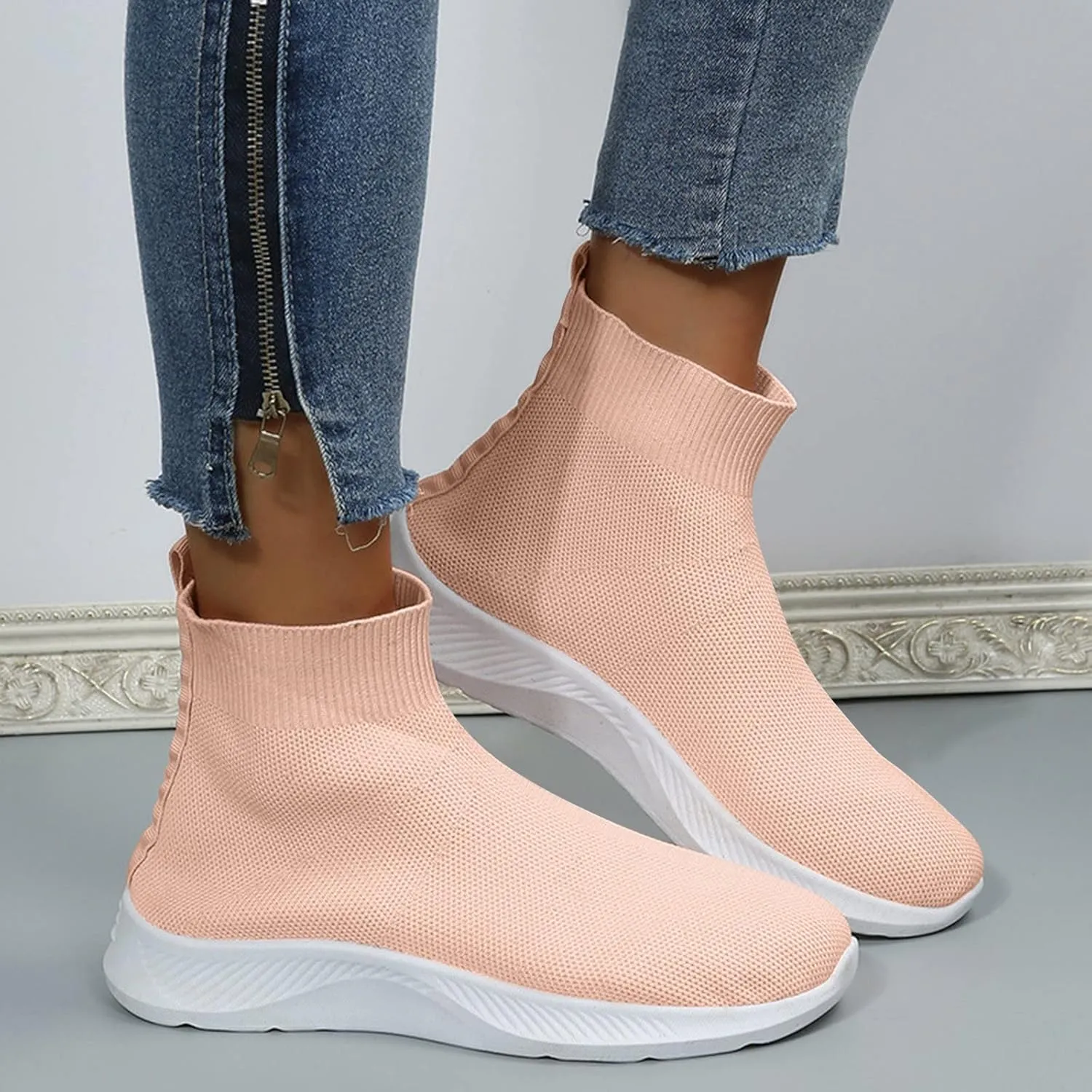 Orthopedic Navy Wedge Shoes for Women Dressy Tenis Negros para Caminar De Mujer Comodos Black Shoes Women Casual Dressy Womens Walking Sneakers Size 8 Wide Zapatos Deportivos para Gym De Mujer