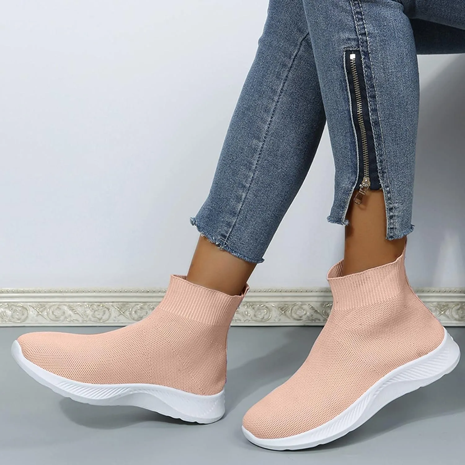 Orthopedic Navy Wedge Shoes for Women Dressy Tenis Negros para Caminar De Mujer Comodos Black Shoes Women Casual Dressy Womens Walking Sneakers Size 8 Wide Zapatos Deportivos para Gym De Mujer