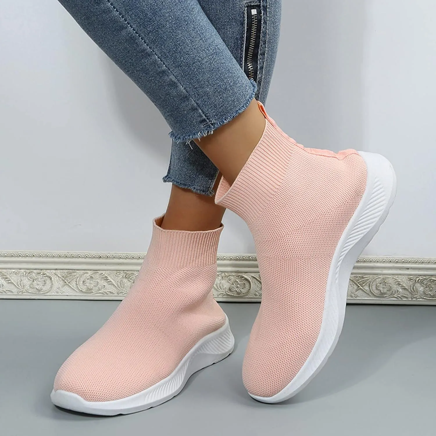 Orthopedic Navy Wedge Shoes for Women Dressy Tenis Negros para Caminar De Mujer Comodos Black Shoes Women Casual Dressy Womens Walking Sneakers Size 8 Wide Zapatos Deportivos para Gym De Mujer