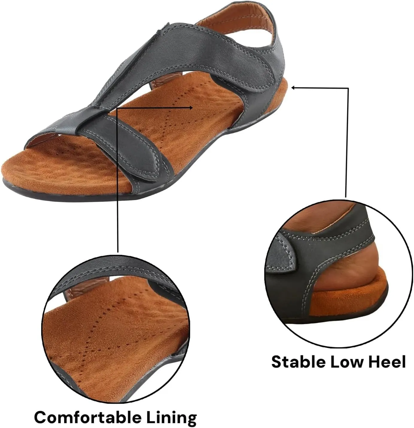 Orthopedic Sandals for Womens Dressy Summer T-Strap Walking Comfortable Soft Cushion Outdoor Flat Beach Arch Support Shoes 2025 Wedge Non Slip Flip Flops PU Leather T-Strap Sandal Dress Flats