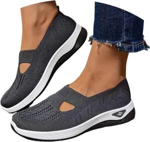 Orthopedic Shoes for Women Sandals,Womens Wide Width Breathable Walking Comfortable Slip on Sneakers Non Slip Lightweight Sneaker