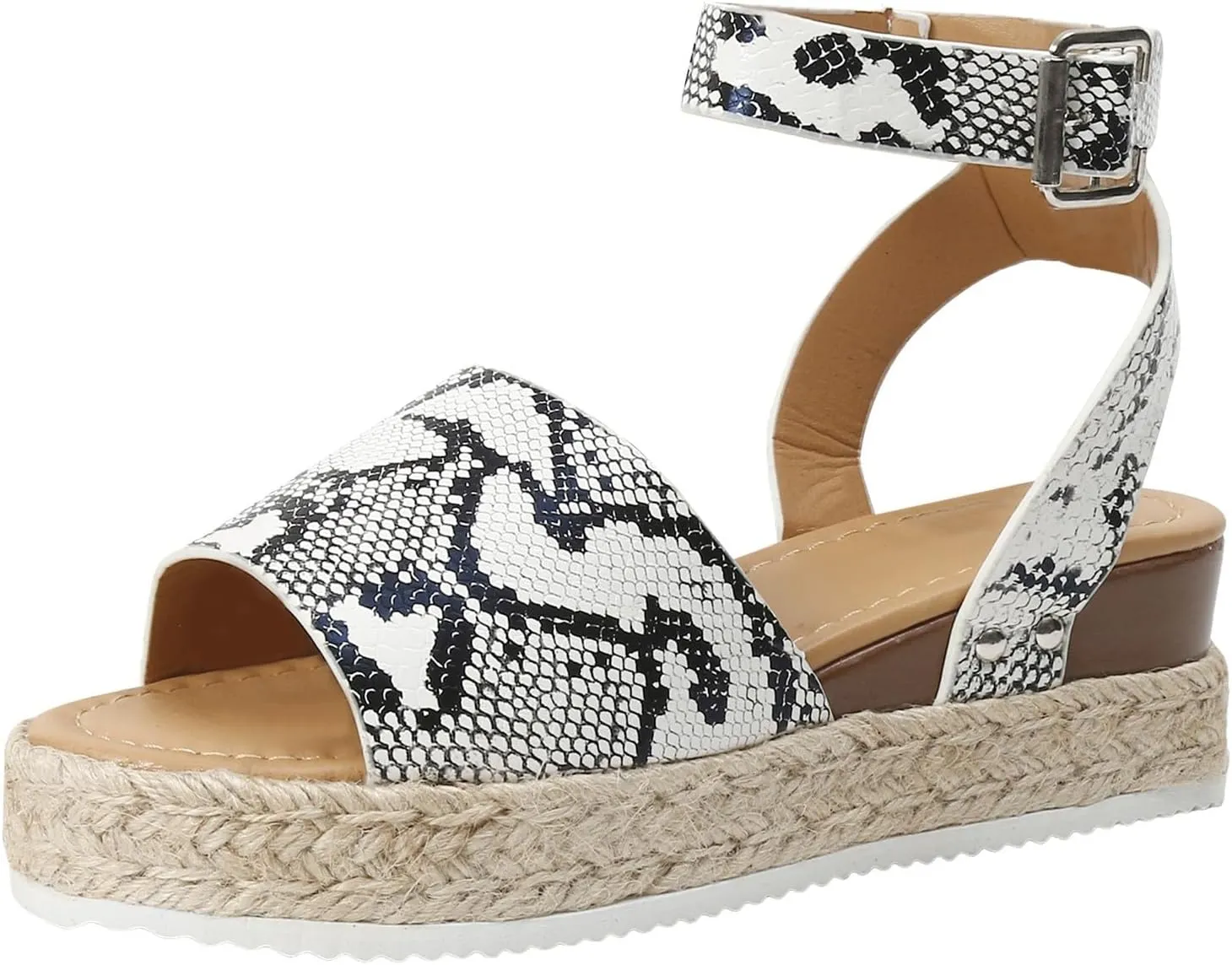 Orthopedic Wedge Sandals for Women 2025 Summer Dressy Flat Open Toe Ankle Strap Espadrilles Boho Comfortable Casual Strappy Slip on Wedges Shoes