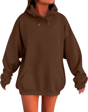 Oversized Hoodies For Women,2024 Fall Trendy Cotton Pullover Sweatshirt Long Sleeve Shirts Y2K Hoodies Basic Tops