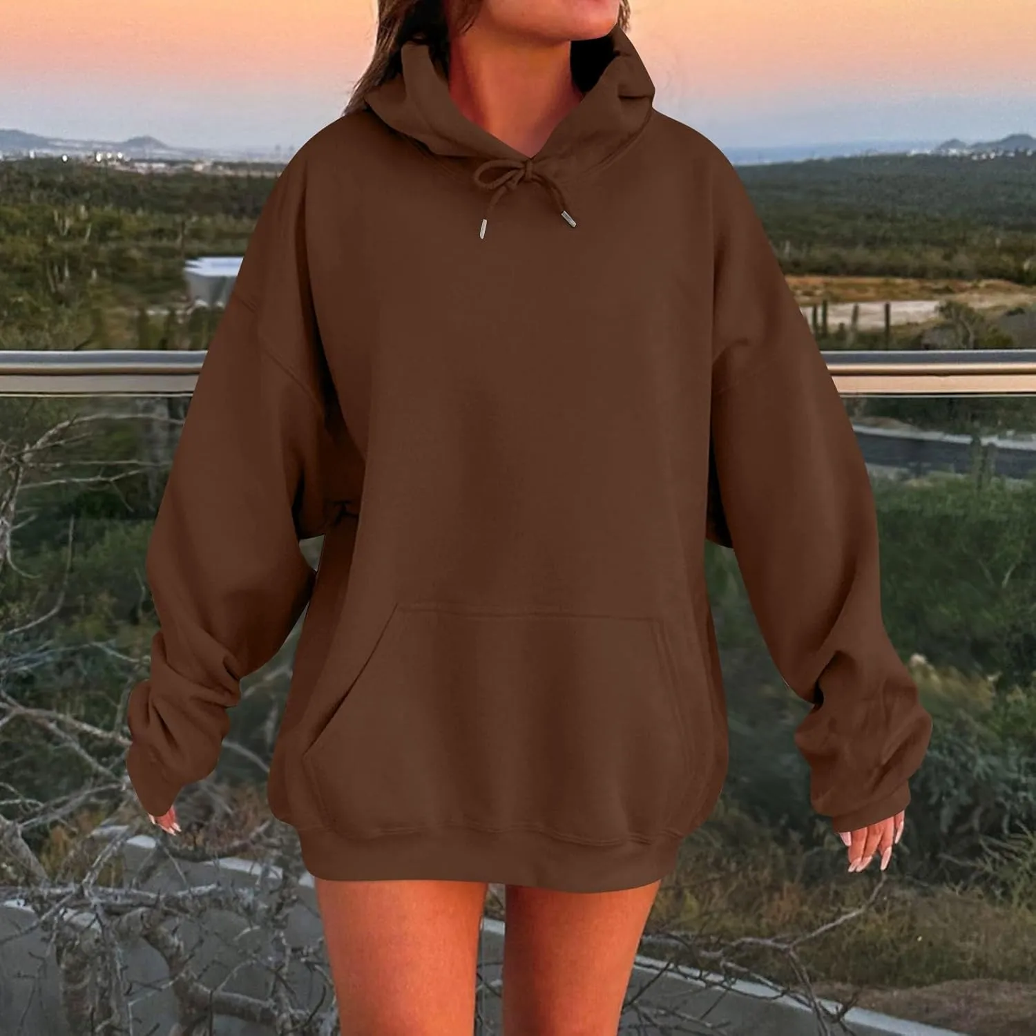 Oversized Hoodies For Women,2024 Fall Trendy Cotton Pullover Sweatshirt Long Sleeve Shirts Y2K Hoodies Basic Tops
