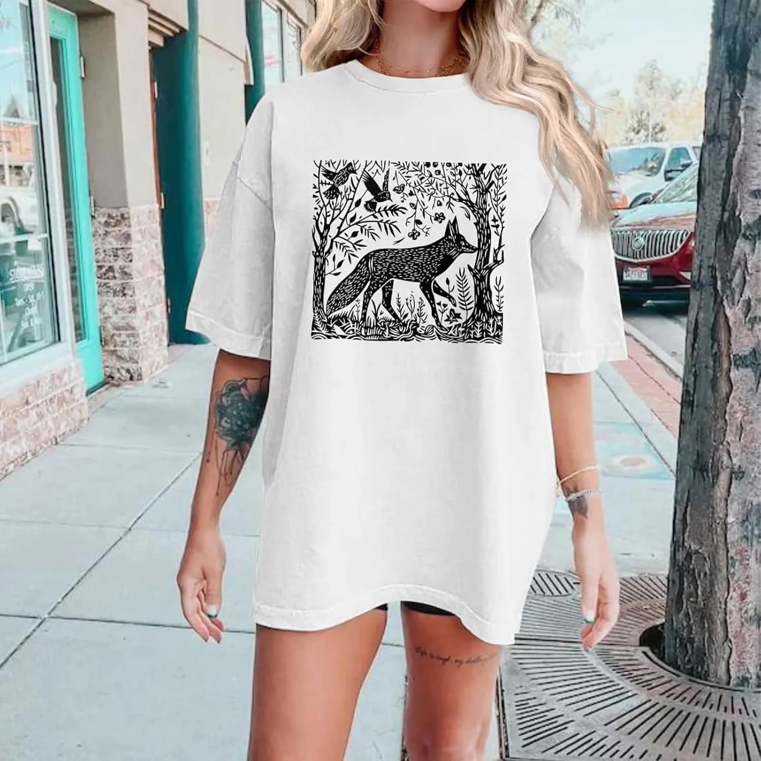 Oversized Tshirts for Women Flower Graphic Tees Short Sleeve Shirts 2025 Summer Casual Loose Fit Beach Tops